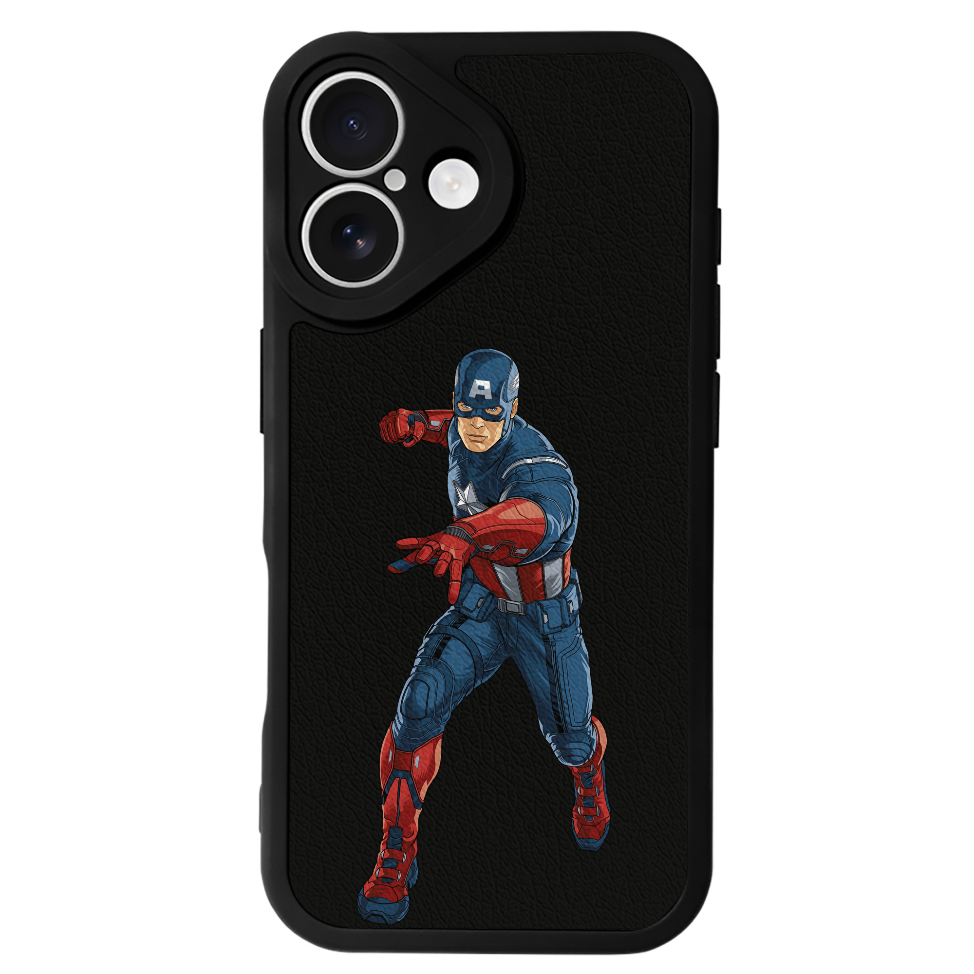 （画像用） アベンジャーズ The Avengers 【iPhone 16シリーズ対応】シリコンスマホケース（レザー調） 材質：シリコン